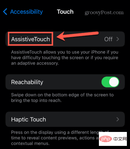 Was ist AssistiveTouch und wie wird es verwendet?