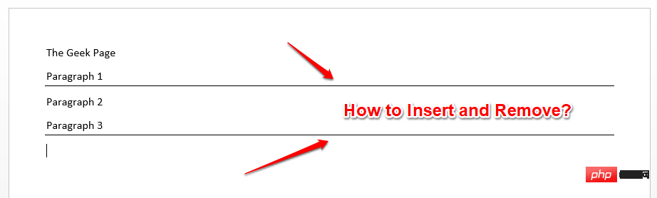 So fügen Sie horizontale Linien in Microsoft Word ein und löschen sie