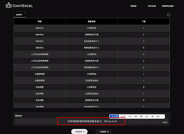 ChatGPT Excel? Peking University ChatExcel menukar jadual dengan hanya beberapa perkataan