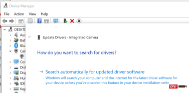 Search-automatically-for-Camera-Driver