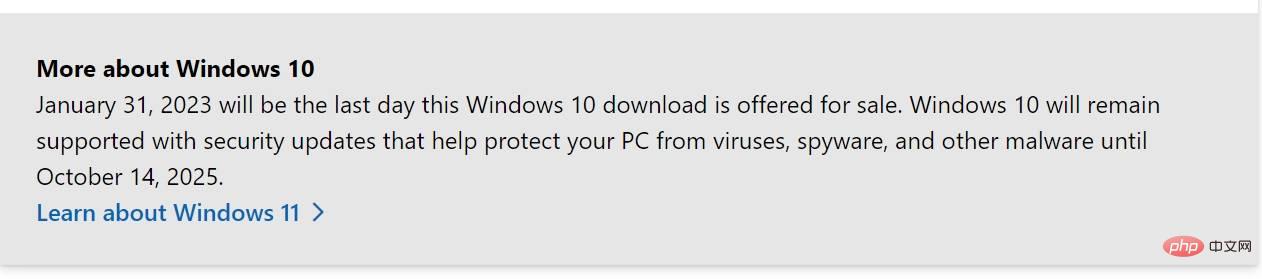 Microsoft ne prévoit pas de mettre fin aux téléchargements de Windows 10 (support dinstallation)