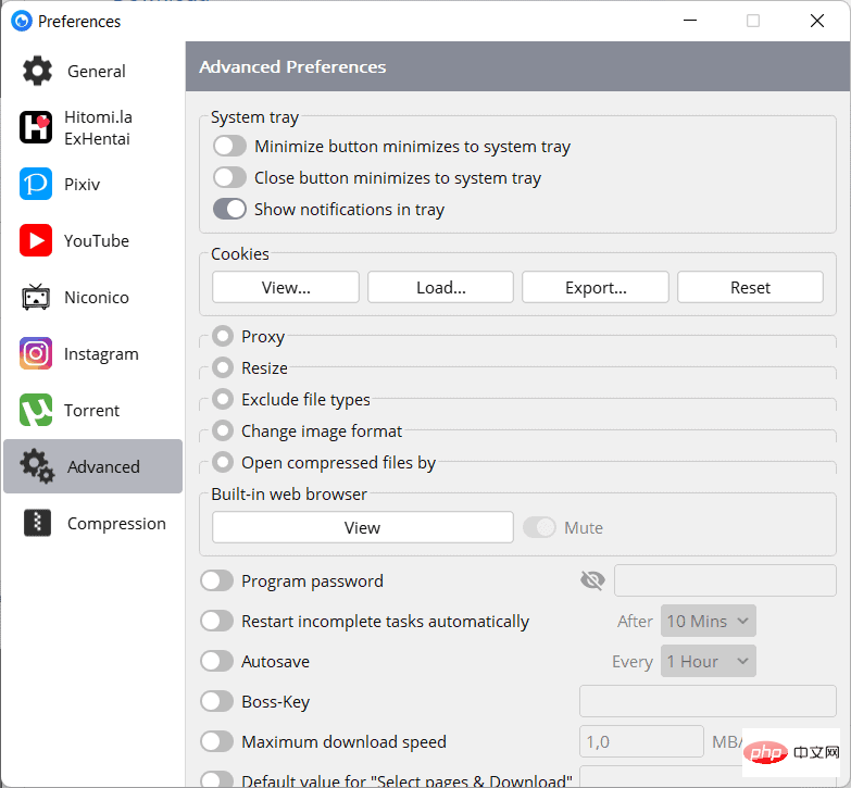 hitomi-downloader-preferences