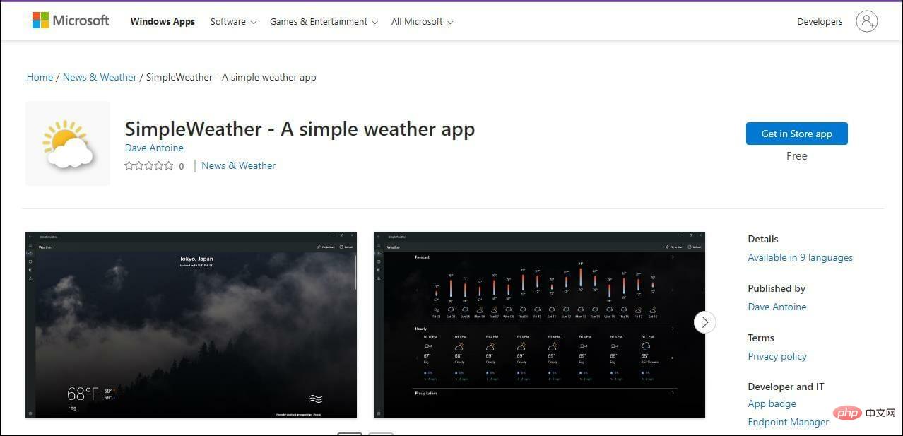 Les 5 meilleures applications météo pour Windows 11 [Liste 2022]