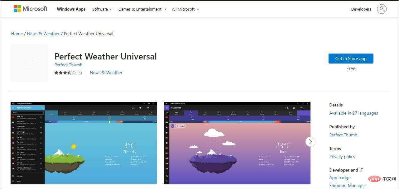 Windows 11 向けのベスト天気予報アプリ 5 選 [2022 年リスト]