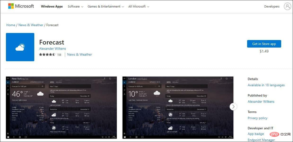 Les 5 meilleures applications météo pour Windows 11 [Liste 2022]