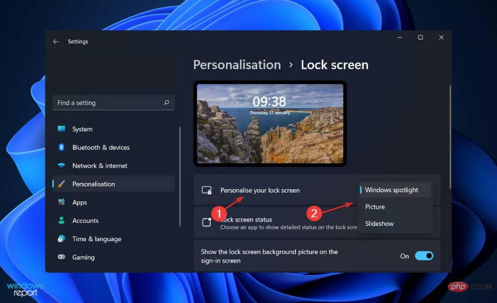 How to customize the lock screen in Windows 11