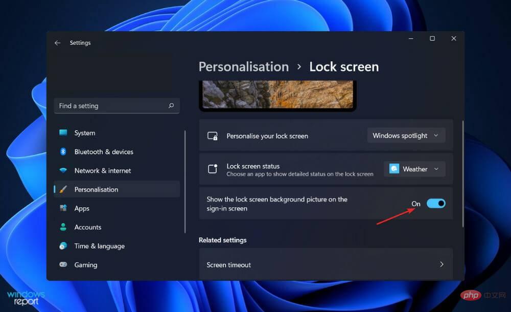 toggle-How to customize the lock screen in Windows 11