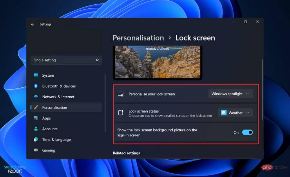 Bagaimana untuk menyesuaikan skrin kunci dalam Windows 11