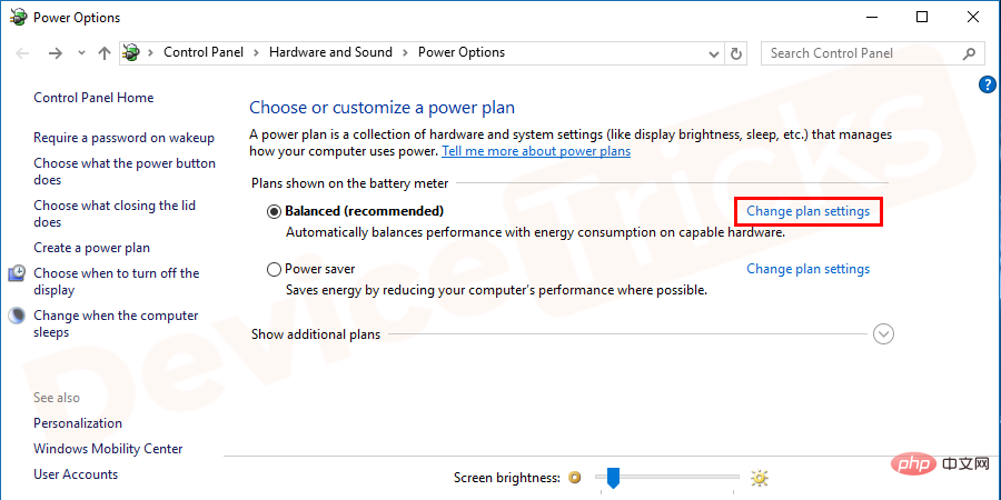 Select-Power-options-Change-Plan-Settings