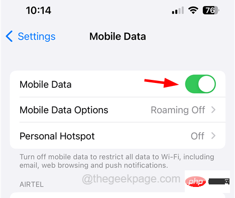 Sesetengah apl tidak berfungsi pada wifi tetapi bukan data mudah alih dalam iPhone [Diselesaikan]