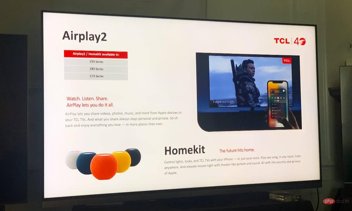 TCL menambah AirPlay 2 dan Homekit pada barisan TV Google yang dikemas kini