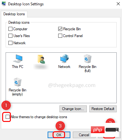 allow_Ikon desktop disusun semula selepas but semula pada pembaikan Windows 10