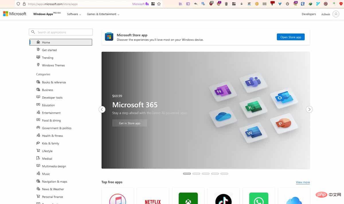 Microsoft Store gets new web interface similar to whats on Windows 10 and 11