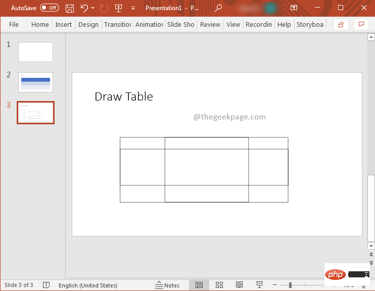 How to insert a table in a Powerpoint presentation