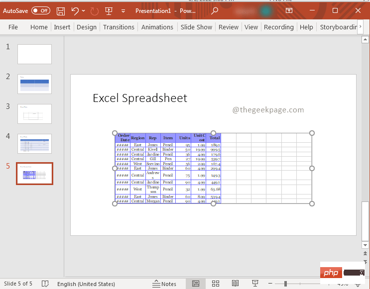 Comment insérer un tableau dans une présentation Powerpoint