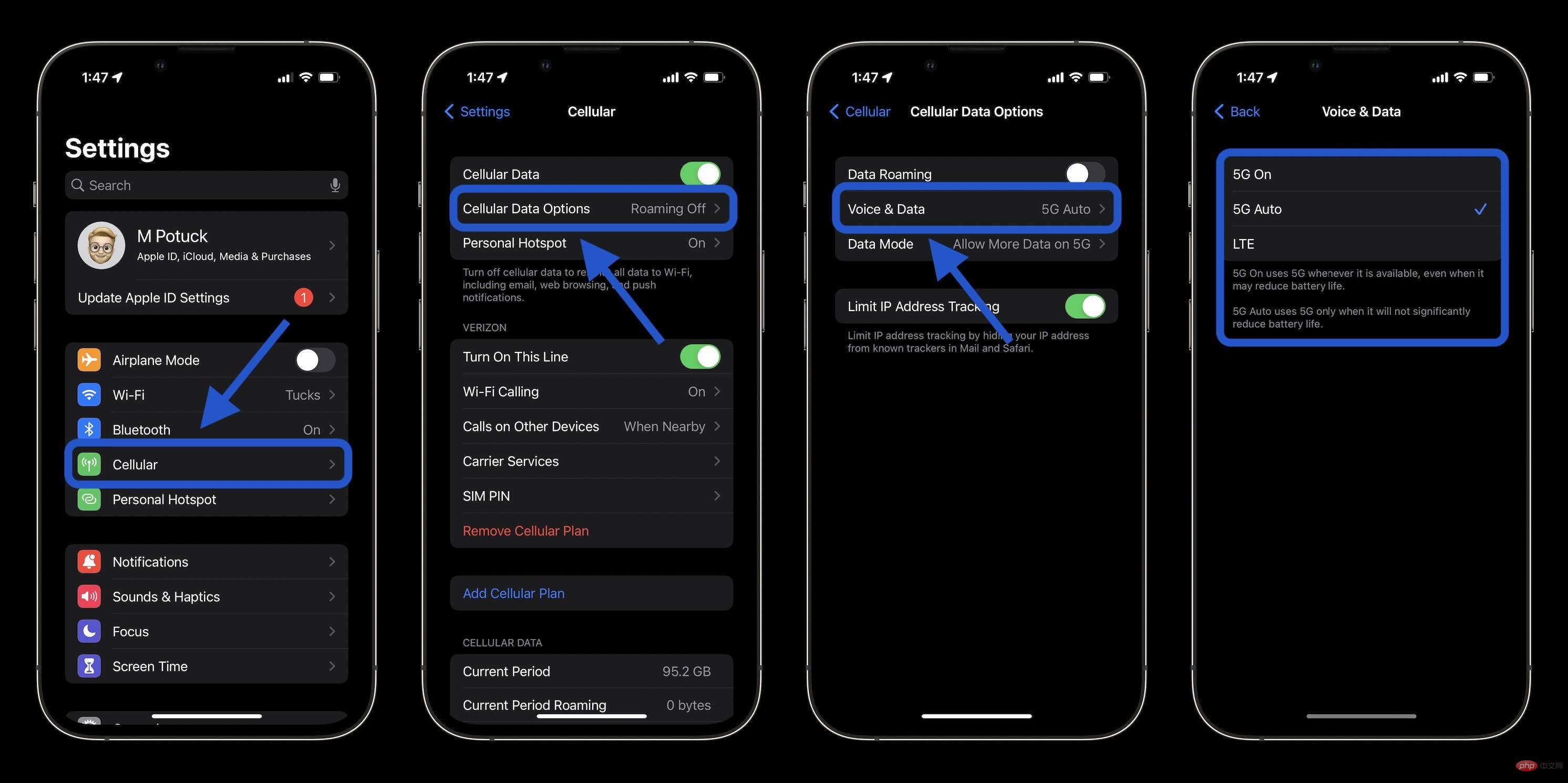 iPhone14 : comment modifier les paramètres 5G pour une durée de vie plus longue de la batterie ou des vitesses plus rapides