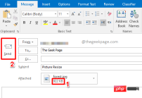 MS Outlook에서 첨부된 이미지의 크기를 줄이는 방법