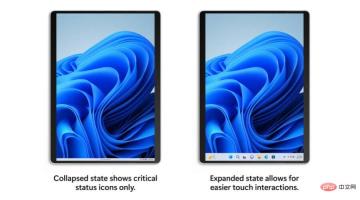 在最后一个 Windows 11 开发版本中添加了平板电脑模式优化任务栏