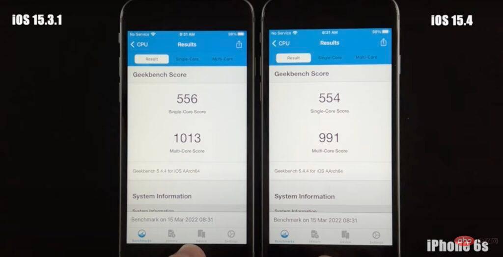 After upgrading to iOS 15.4, the speed of many iPhones dropped according to the benchmark test?