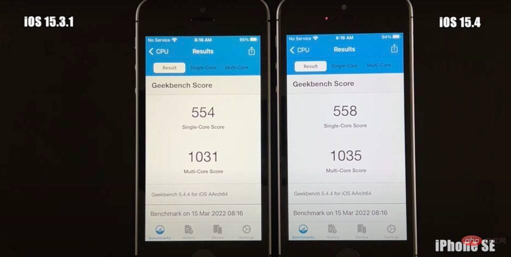 After upgrading to iOS 15.4, the speed of many iPhones dropped according to the benchmark test?