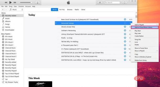 How to add songs to iCloud Music Library from Windows PC
