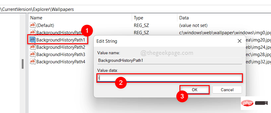 So löschen Sie den Verlauf der letzten Desktop-Hintergrundbilder in Windows 11