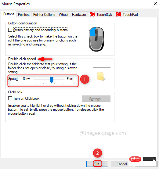 How to adjust mouse double-click speed in Windows 10/11