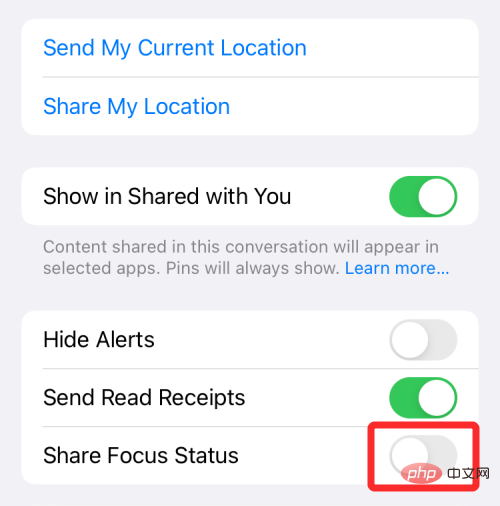 How to share focus status with everyone on iPhone