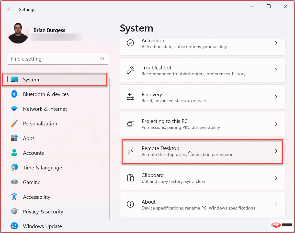 How to disable Remote Desktop on Windows 11