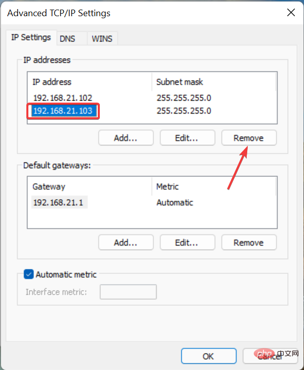 How to add a secondary IP address in Windows 11