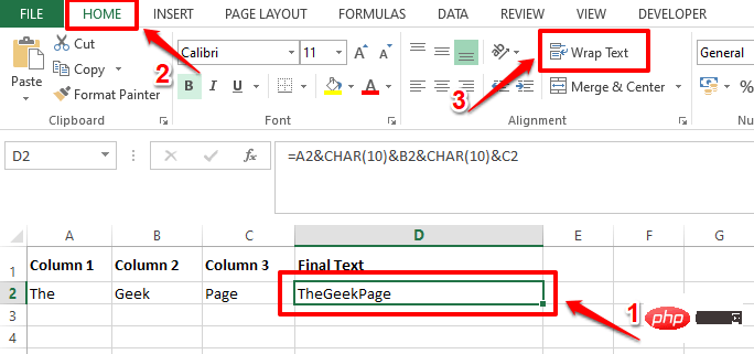 So fügen Sie in Microsoft Excel neue Zeilen zu Zellen hinzu