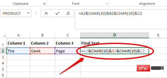 So fügen Sie in Microsoft Excel neue Zeilen zu Zellen hinzu