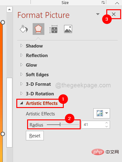 How to blur part of an image in PowerPoint application