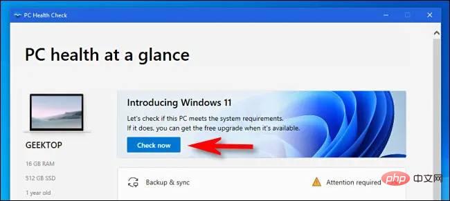 How to check if your device meets Windows 11 system requirements