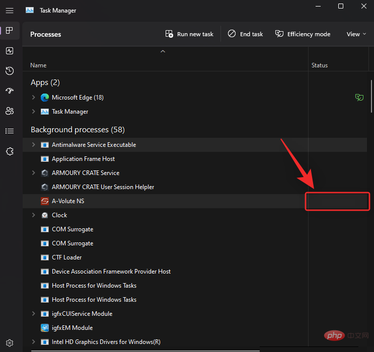 How to turn productivity mode on or off for an app or process in Windows 11