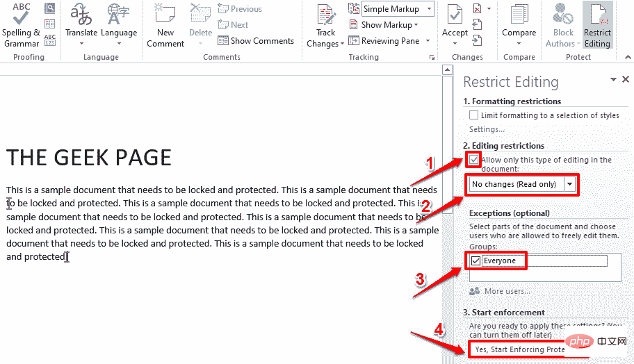 Bagaimana untuk mengunci dokumen Microsoft Word untuk mengelakkan penyuntingan