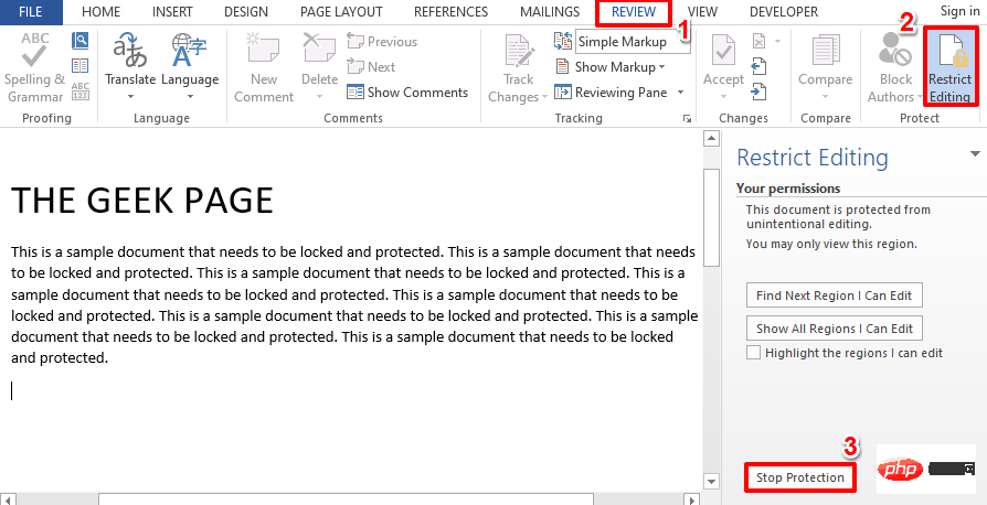 So sperren Sie ein Microsoft Word-Dokument, um eine Bearbeitung zu verhindern