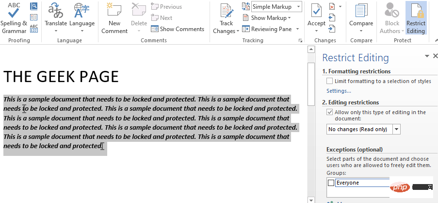 편집을 방지하기 위해 Microsoft Word 문서를 잠그는 방법