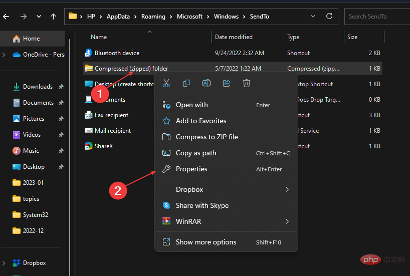 Send to missing compressed folder on Windows: simple fix