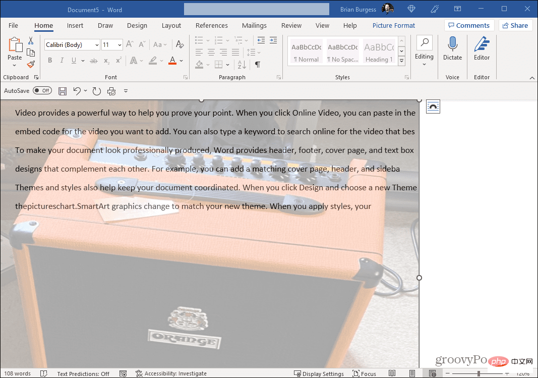 How to make an image transparent in Word