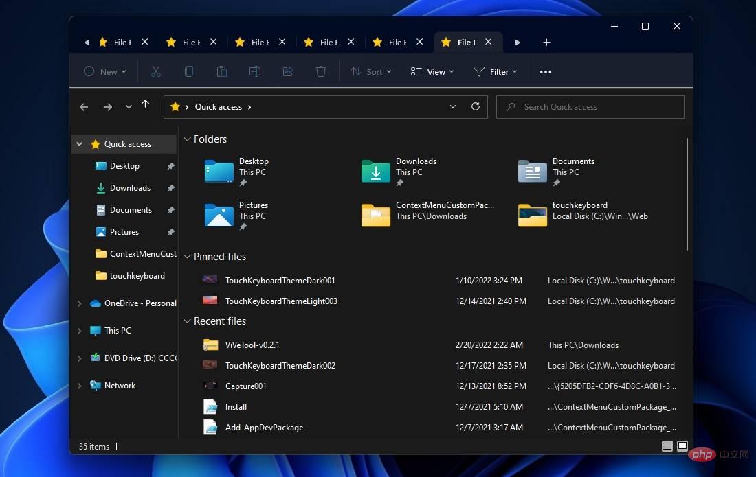 Le nouvel explorateur de fichiers pour Windows 11 avec prise en charge des onglets sera bientôt disponible, peut-être après 22H2