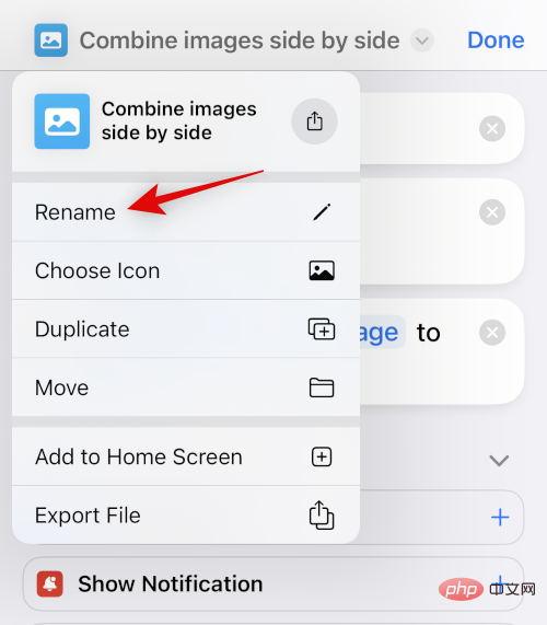 How to place two pictures side by side on iPhone