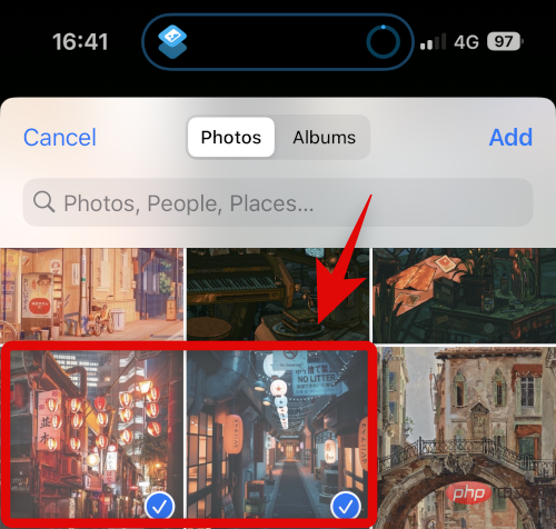 How to place two pictures side by side on iPhone