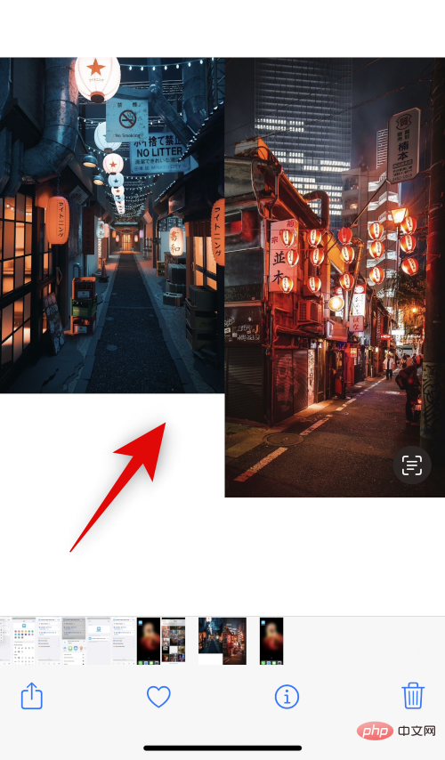 How to place two pictures side by side on iPhone