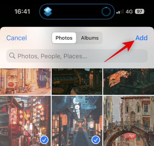 How to place two pictures side by side on iPhone