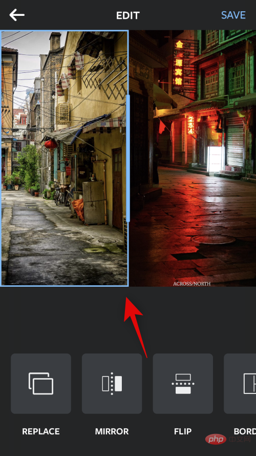 How to place two pictures side by side on iPhone