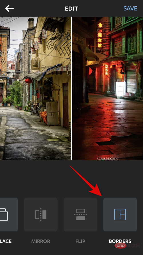 How to place two pictures side by side on iPhone