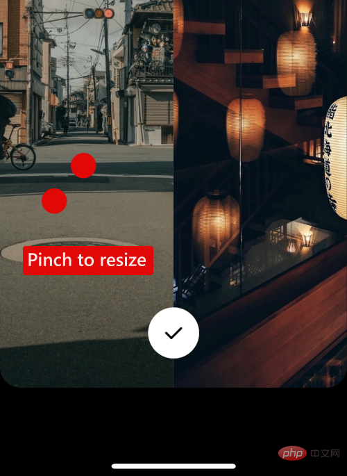 How to place two pictures side by side on iPhone