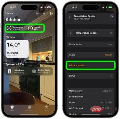 HomePod 16.3 Beta：如何设置温度和湿度自动化