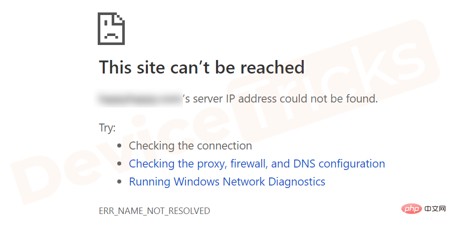 How to fix server DNS address not found error?